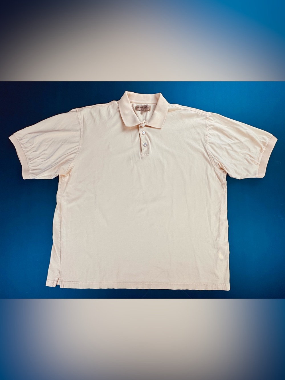 Tricots St Raphael Mens XL Polo Shirt Soft Yellow Mercerized Cotton Micro Dot